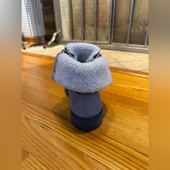 Size W8.5 Timberland Linden Woods Waterproof Fold Down Fleece Boots in Grey - Picture 7 of 12